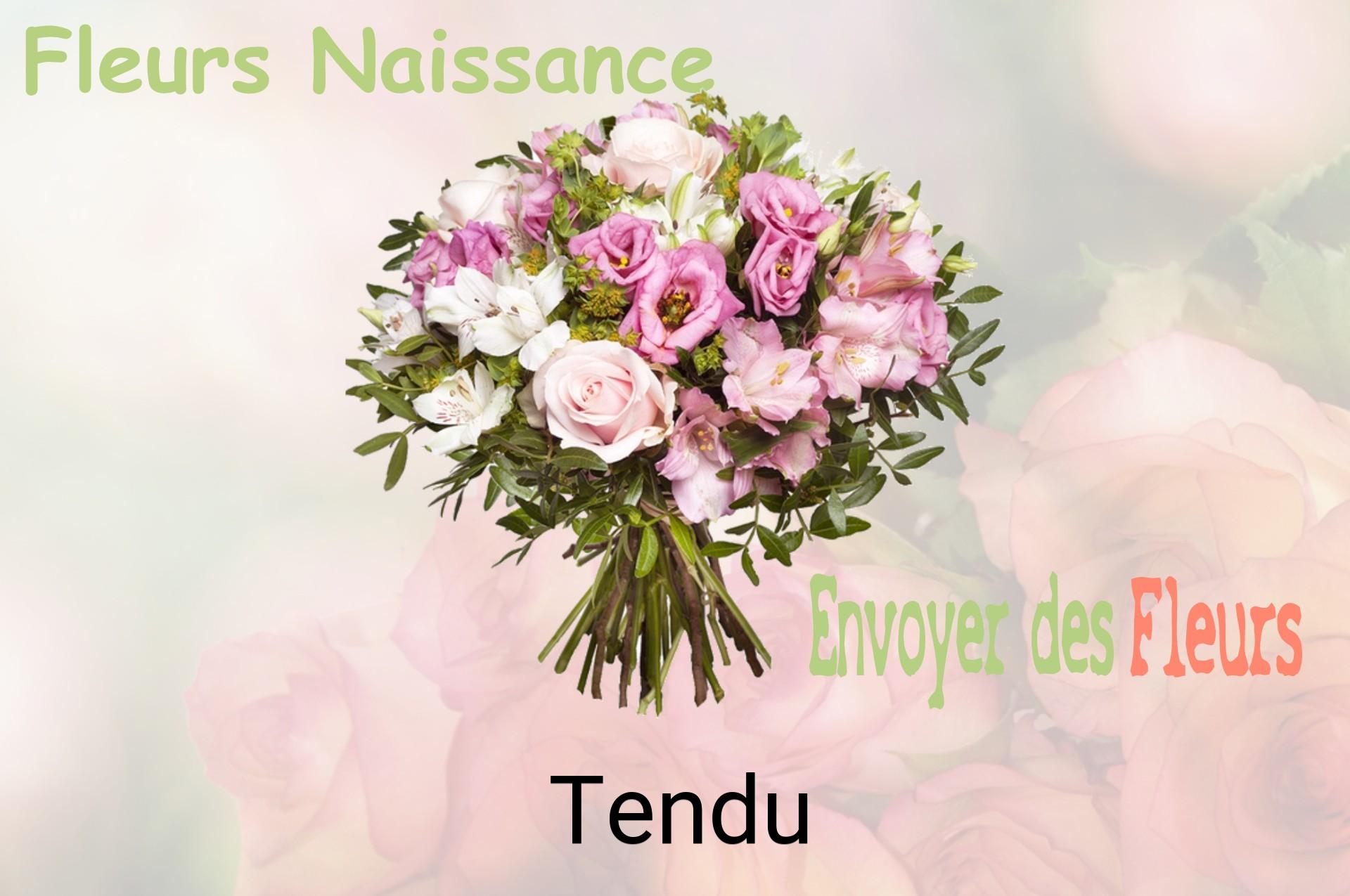 Bouquet de fleurs de naissance livré à Tendu